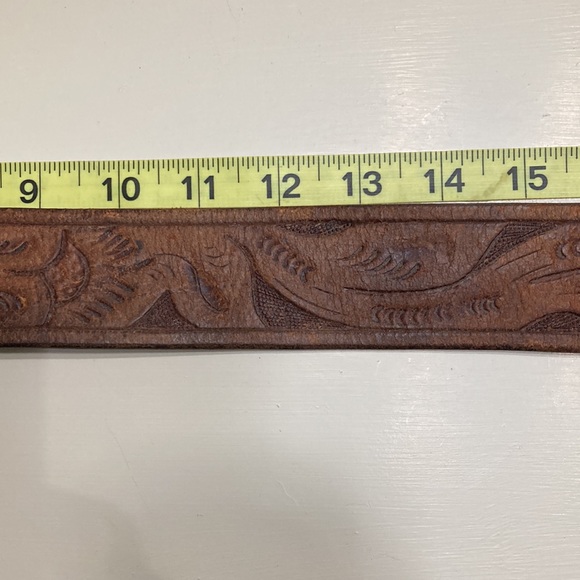 Vintage Leather Belt & Wooden Buckle 40” - Picture 6 of 12